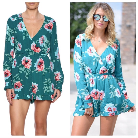 minkpink green jumpsuit